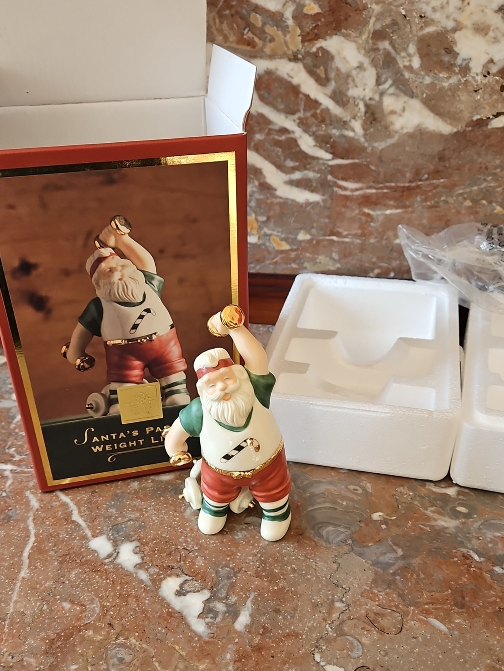Lenox Santa's Pastimes Weight Lifter